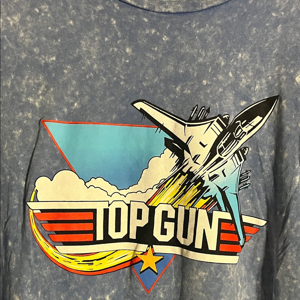 😄Top Gun Tye dye Tshirt speckled large